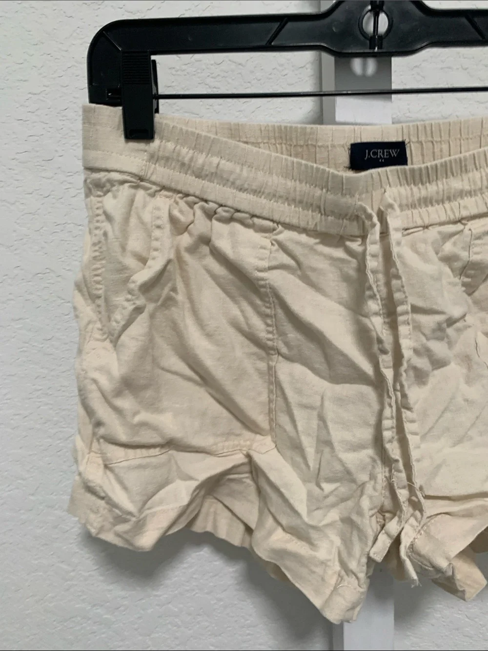J. Crew Cream Linen Drawstring Casual Women’s Shorts